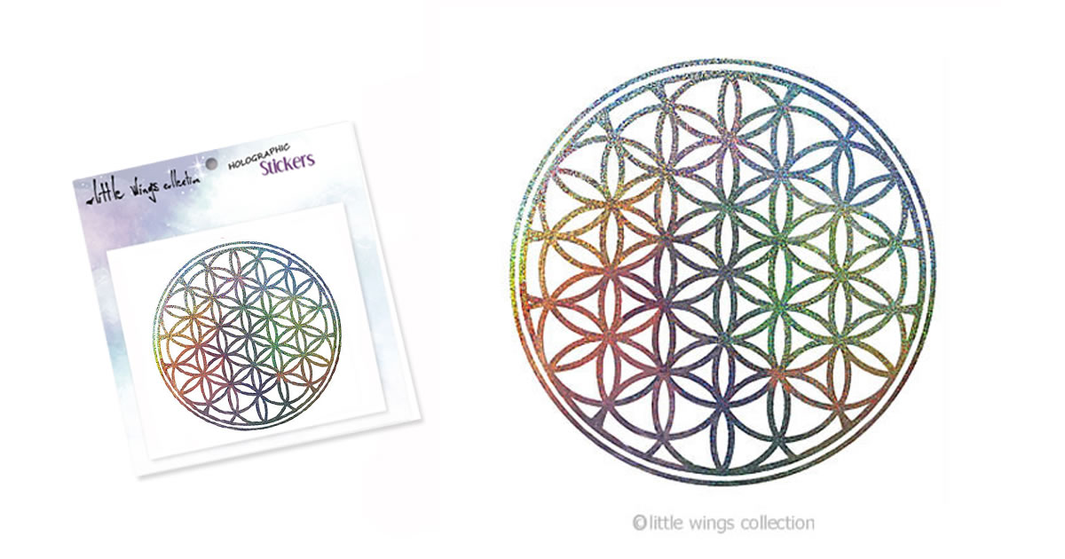 Flower of Life | Silver Holographic Stickers | Australia