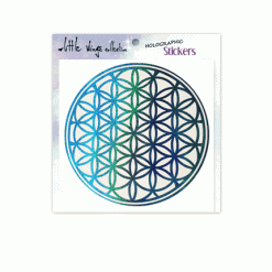 Flower of Life Holographic Stickers - Blue