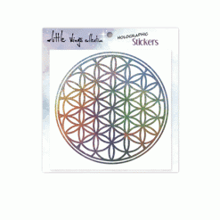 Flower of Life Holographic Stickers Silver