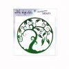 Tree of Life Green Holographic Stickers