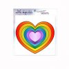 Rainbow Heart Transparent Stickers